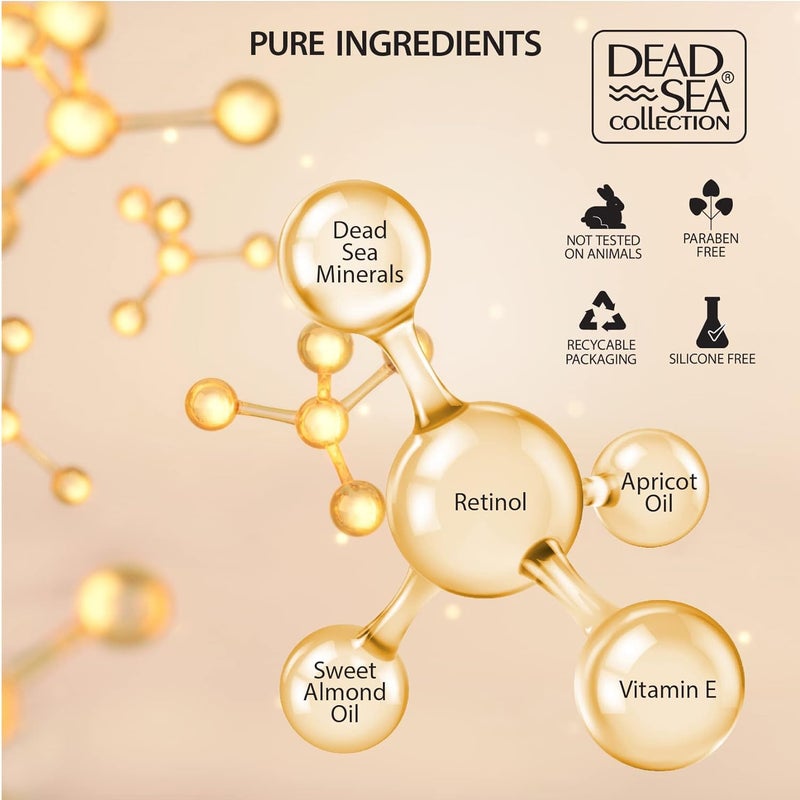 Dead Sea Collection Night Cream for Face with 2% Retinol, Dead Sea Minerals, and Vitamin E â€“ Anti Aging Nourishing Skin Care Moisturizer to Reduce Wrinkles (1.69 fl. oz) - Image 2